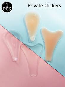 Plus Size Teardrop Shaped Lightweight Private Part Cover, Invisible Silicone Anti-Flashing Sticker, Summer Transparent Anti-Crotch Lifting