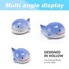 Ceramic Floating Blue Fish Cute Christmas Decorations Aquarium Decoration, Fish Tank Floating Pool Landscape Ceramic Decoration, Adding Water Surface And Underwater Atmosphere, Mini Creative Office Home And Small Pool Dedicated Fish Tank Decoration Micro Landscape Decoration Bonsai Toys Small Accessories Gifts Christmas Decorations Home