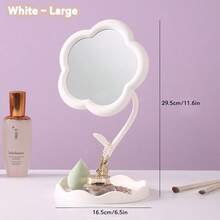 2 Stücke Sonnenblumen-förmiger Schminkspiegel, süßer Bürotisch, Heim Schminkspiegel, tragbarer Touchup Kleinschmirnspiegel, Studenten Wohnheim Schminktisch, Hängeaufbewahrung Schmuckstücke