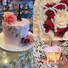 1/5/10 件珍珠蝴蝶结蛋糕装饰纸杯蛋糕装饰蝴蝶结装饰，鲜花包装装饰婚礼主题派对生日蛋糕装饰 - 彩色 - 查看 8