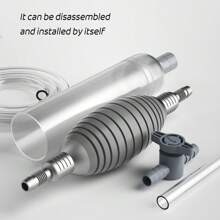 1 Set di accessori per acquario, comprende scambiacqua, pompa per l'acqua, tubo di sifone, cambiatore d'acqua manuale e aspiratore di rifiuti - grigio/blu - 1,5m/2,6m/3m