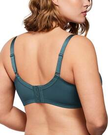 Minimizer Bras Women Full Coverage Underwire Bras Plus Size Lifting Lace Bra Heavy Breast - 香脂藍 - 查看 3
