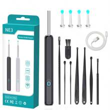 Earpick Camera Earpick Ear Cleaning Camera Earscope Light Tweezers Smartphone Android Compatible Painless Soft Easy To See Silicone High Resolution 5 Megapixels Father's Day Respect For The Aged Day Gift