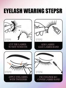 10 Pairs Of Russian False Eyelashes With D Curl, Soft And Sponge Thick Cross Eyelashes, Natural Reusable False Vision Eyelashes, Eyelash Extensions Eyelashes