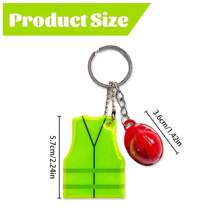 Kreatywna kamizelka + brelok do kasku z materiałem odblaskowym do nocnych podróży i uprawiania sportu, nadaje się do plecaka, bagażu, jako dekoracja wisząca