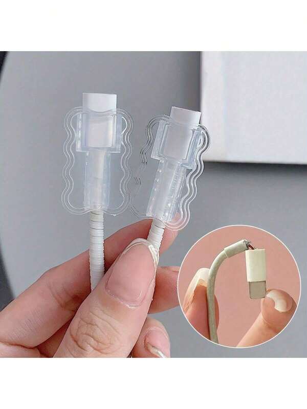 1pc/5Pcs/10Pcs ABS Resin Cable Sleeves: Protect Your Cables From Breakage And Disconnection(Select The Specification According To The Type Of Your Data Cable)