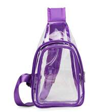 Nueva llegada Bolso de hombro creativo de PVC, bolso cruzado transparente y ligero impermeable para mujeres, moda casual para ir y venir y viajar