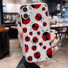 Ladybug Mobile Phone Case, Designed With Quirky Eyes And Playful Antennae, Suitable For IPhone 16, 15, 14, 13, 12 And 11 Pro Models, Made Of TPU Material, And Provides Shockproof Protection. Perfect For Family, Friends, Children, Birthdays, Spring, Holidays, Boyfriends, Girlfriends, And Valentine's Day Gifts. - 無色 - 查看 4