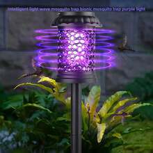 1 pieza de lámpara mata-mosquitos solar, trampa para mosquitos, lámpara antimosquitos para acampar, mata-insectos, lámpara repelente de mosquitos portátil para exteriores, trampa para moscas, repelente de mosquitos eléctrico físico, trampa de insectos UV, mata-mosquitos eléctrico, resistente al agua IPX5, con luz LED, batería de 1200 mAh, instalación conveniente (montaje en pared, colgante, en el suelo), adecuada para patio exterior, jardín, camping, atrae y mata a los mosquitos - Multicolor - Ver 4