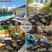 Large Outdoor Rugs For Patios Waterproof Reversible  Indoor Outdoor Carpet UV Resistant Garden Rug Lightweight Picnic Blanket For Camping Deck RV Backyard 240x300cm - Black With Tan - View 6