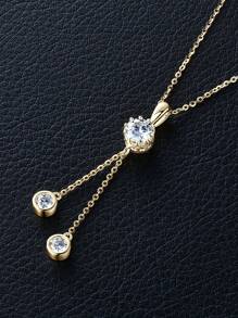 XUJIA 1 pièce Collier pendentif en argent sterling 925 avec Moissanite couronne de 1,6 carats pour femmes, pendentif à franges avec Moissanite rond de 6,5 mm et 4 mm, cadeau de bijoux pour elle, livré avec 1 pièce de certificat GRA Moissanite de 6,5 mm