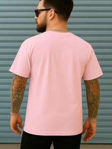Men's Rodeo Country T-Shirt 100% Cotton Agro Made In Roça Printed Shirt Farm - 淺粉色 - 查看 2