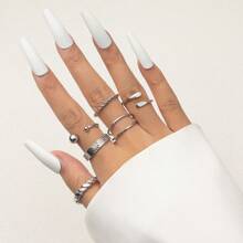 6 Stücke/Set europäischer und amerikanischer Stil durchbrochener verdrehter Fingerring