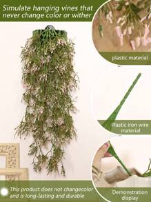 1pc Artificial Chili Pepper Hanging Vine - Decor For Home, Room, Wreath, Garden, Wedding, Inside And Outside, Farmhouse Style Fake Hanging Vine