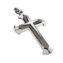 1pc Simple Three-Layer Cross Pendant Necklace With Stainless Steel Chain, And Versatile Fashion Necklace, Amulet Accessory Party, Gift