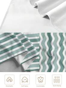 1pc,Quick-Dry Absorbent Towel Set - Suitable For Camping, Spa, Beach Ultra Soft, Durable And Easy To Clean (Perfect For Mexican Beach! - Green - View 10