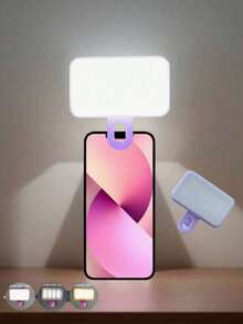 buguangdeng 1pc USB Rechargeable Selfie Ring Light, Portable Mini Fill Light, Suitable For Computer, Photography, Video Calls And More, Adjustable Brightness And Color, Ideal Gift For Friends And Family, Rechargeable (Built-In 150mAh Battery) - Charging Model - View 7