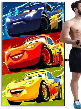 Disney Toalla de coche/playa de fibra ultrafina - Secado rápido, a prueba de arena, ligera, ideal para nadar, viajar, acampar, artículos esenciales de playa