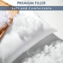 2pcs Throw Pillow Insert (White) Bed And Couch Pillows Stuffer Decorative Home Outdoor Sofa Pillow Filler Non Woven, | 45x45 Cm | 50x50 Cm | 30x50 Cm | 40x40 Cm | 60x60 Cm | 55x55 Cm - White - View 2
