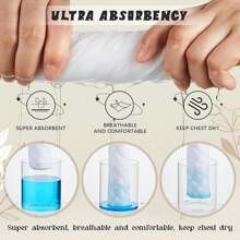 3PCS/5PCS Upgrade Cotton Bra Liners, Under Breast Sweat Absorber Pads, 10X Odor Control Moisture-Wicking Absorbent Skinfold Separators Inserts Protectors For Underarms Underboob Postpartum