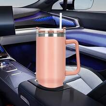 TAIMASI 1pc Lake Green Tumbler With Lid And Straw, 40oz Stainless Steel Insulated Water Bottle With Handle, Gift Drinking Cups, Keeps Cold For 24 Hours Or Hot For 10 Hours, Portable Suitable For Outdoor Camping, Hiking, Driving, And Car Travel - Hồ Xanh - Xem 11
