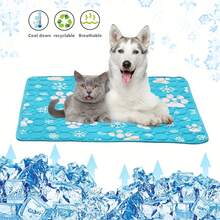 وسادة تبريد للكلاب قابلة للغسل من الحرير الجليدي، وسادة تبريد ذاتية للحيوانات الأليفة، بطانية وسادة تبريد للكلاب للاستخدام الداخلي والخارجي وأماكن الجلوس في السيارة