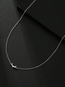 suteyi 14K 镀金阿拉伯字母项链，侧边字母项链，阿拉伯珠宝，生日礼物，送给他的礼物 - 彩色 - 查看 16