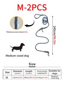 1pc Nylon Reflective No-Hands Shoulder/Crossbody Pet Leash, Suitable For Small/Medium/Large Dogs