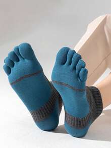 1/4 Pairs Men's Low Cut Toe Socks, No Show Toes Splitting Sports Socks, Suitable For Daily Or Sports Use, Fall - Multicolor - View 4