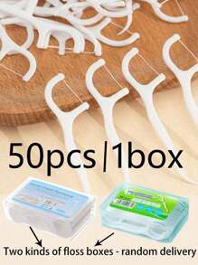 50/100 peças de palitos para fio dental, palitos para limpeza dos dentes, escova interdental, palito para fio dental, cuidados com a higiene bucal