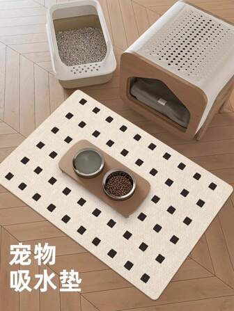 防水宠物喂食垫，防滑宠物碗垫，可爱卡通猫狗宠物食品垫，大尺寸易清洁防滑宠物餐垫