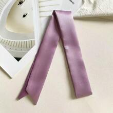 1 pièce Bandeau extra long pour femme 1m, bandeau foulard de couleur unie polyvalent pour la taille ou la décoration du cou, foulard long et fin en soie, accessoire pour fête, cadeau pour les proches et les amis, bandeau turban, serre-tête, bandeau de sport