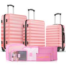 Suitcase Sets Of 3 With 6 Pc Packing Cubes Travel Luggage Set With Spinner Wheels,20 24 28 Inch Carry On And Checked Luggage,Suitable For Holiday,Go To School,Study Abroad,Travel,Trip,Family Relocation,Camping,Photography Expeditions - Multicolor - View 13