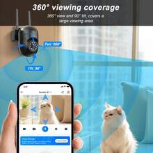 5MP Smart Home Security Camera Wireless With Color Night Vision, Two-Way Audio, Motion Tracking And App Control - 黑色4pcs - 查看 4