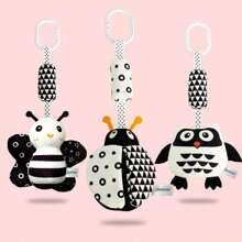 Cute Bell Black & White Rattle Toy For Babies & Toddlers