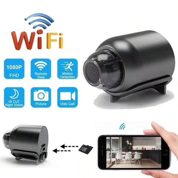 Security Camera With Motion Detection, 140° Wide Angle 1080P Pet Camera With Mobile App, Home Security Camera For Home, Office, Outdoor Use