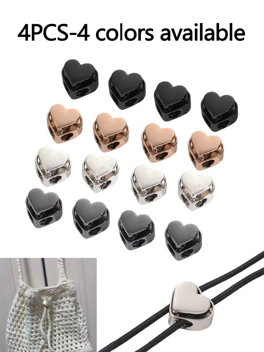 Phụ kiện trang sức tự làm, Phụ kiện kim loại cho hành lý, Khóa điều chỉnh đàn hồi cho quần áo, Khóa kéo khóa giày mũ, Phụ kiện quần áo, 4 màu tùy chọn, Thích hợp cho quần áo dây buộc túi xách ba lô - Khóa đa chức năng, Thích hợp cho túi xách, áo khoác, áo khoác lông vũ, áo len, giày dép, quần và mũ, Chắc chắn và bền, Phải có ở nhà