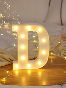1pc Letter Lights For Holiday Party Decor, Children's Room Decor, 26-Piece English Alphabet & Numbers LED Decorative Light, BABY Anniversary, 6.3inch/16CM, Birthday Decoration And Gift, Holiday Decor And Party, Wedding Decoration, Home Bedroom Decor, Living Room/Gathering Decor, Camping, Warm White Lighting
