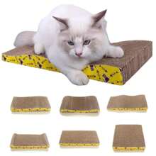 Toys Pet Scratching Board Corrugated Cardboard Pad Grinding Nails Interactive Protecting Furniture Cats Scratcher Toy