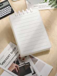 Libreta mini A7 con diseño de alta calidad, páginas desprendibles, plegable 360°, 80 hojas/160 páginas, carcasa de PP mate resistente al agua, adecuada para oficina, escuela, reuniones, contabilidad, DIY, registro de vida, conferencias de estudiantes, reuniones de trabajo, planificación de fitness, vuelta al cole, trabajo, etc.