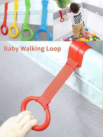 婴儿拉起环 婴儿床站立辅助环 婴儿床健身环 运动技能开发 婴儿床拉环 幼儿行走训练工具 适合6-18个月宝宝