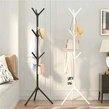 Freestanding Coat Rack Bedroom, Hat Hook, Vertical Tree-Shaped Stand Bedroom, Hat, Scarf, Handbag Storage, Clothing Organizer - trắng - Xem 12