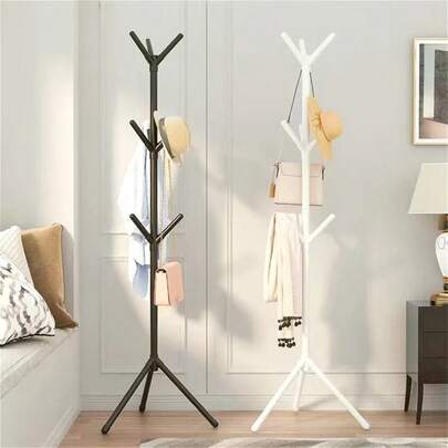 Clothes And Hats Rack Floor To Floor Bedroom Coat Hook Bedroom Vertical Tree Branch Shape Holder Hat Scarf Handbag Storage Hange