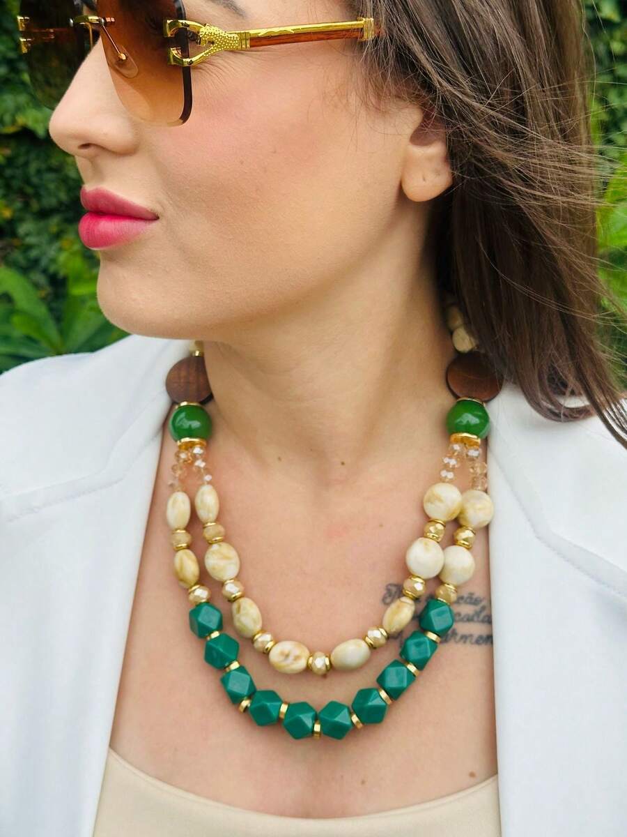 Beaded Necklaces - 墨綠色 - 查看 1