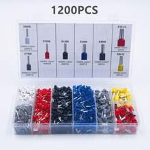 Ensemble de pinces à sertir à cliquet auto-ajustables AWG23-7, contenant 320/800/1200/1900 pièces de bornes et de connecteurs