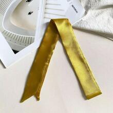 1 pièce Bandeau extra long pour femme 1m, bandeau foulard de couleur unie polyvalent pour la taille ou la décoration du cou, foulard long et fin en soie, accessoire pour fête, cadeau pour les proches et les amis, bandeau turban, serre-tête, bandeau de sport