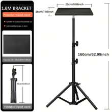 Universal Projector Tripod With Tray, Extendable Aluminum Alloy Stand, Height Adjustable, Suitable For HY300, HY320, HY320mim And Various Projectors, Cameras, Phones, Tablets, Laptops