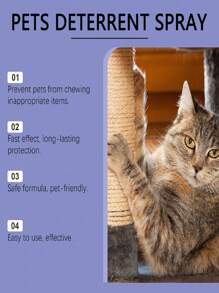 50ml Cat Anti-Scratch Spray, Prevents Cats From Licking, Repels Pets From Chewing On Furniture, Sofas & Setting Boundaries