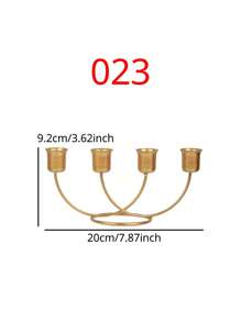 1pc/3pcs Alloy Candelabra Metal 5-Arms/3 Arms Candle Holders Home Wedding Ornament Candlesticks Event Candle Stand Table Centerpiece, Home Decoration