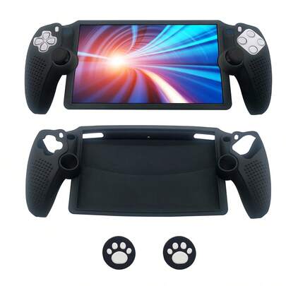 1 Set: 1pc Silicone Protective Case + 2pcs Joystick Cap Covers For PS Portal, Anti-Slip, Sweat-Proof, Dust-Proof, Scratch-Resistant, Enhanced Gaming Experience